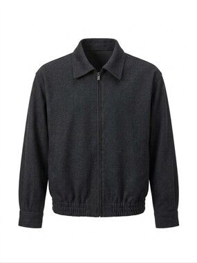 UNIQLO Wool Blend Brushed Jersey Full Zip Oversized Blouson Cocoon Jacket XS